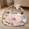 imageBlissful Diary Baby Play Gym ampamp Activity Mat 5 Developmental Zones Wooden Tummy Time Mat with 6 Detachable Sensory Toys for Motor Skills ampamp Sensory Development Baby Essentials Shower GiftPink