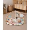 imageBlissful Diary Baby Play Gym ampamp Activity Mat 5 Developmental Zones Wooden Tummy Time Mat with 6 Detachable Sensory Toys for Motor Skills ampamp Sensory Development Baby Essentials Shower GiftPink