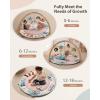 imageBlissful Diary Baby Play Gym ampamp Activity Mat 5 Developmental Zones Wooden Tummy Time Mat with 6 Detachable Sensory Toys for Motor Skills ampamp Sensory Development Baby Essentials Shower GiftPink