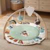 imageBlissful Diary Baby Play Gym ampamp Activity Mat 5 Developmental Zones Wooden Tummy Time Mat with 6 Detachable Sensory Toys for Motor Skills ampamp Sensory Development Baby Essentials Shower GiftGreen