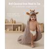 imageBlissful Diary Muslin Baby Hooded Towel Soft and Absorbent Bath Towel for Newborn Infant Toddler Unisex 32x32  Smart BearGentle Giraffe