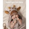 imageBlissful Diary Muslin Baby Hooded Towel Soft and Absorbent Bath Towel for Newborn Infant Toddler Unisex 32x32  Smart BearGentle Giraffe