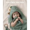imageBlissful Diary Muslin Baby Hooded Towel Soft and Absorbent Bath Towel for Newborn Infant Toddler Unisex 32x32  Smart BearRoguish Dino
