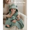 imageBlissful Diary Muslin Baby Hooded Towel Soft and Absorbent Bath Towel for Newborn Infant Toddler Unisex 32x32  Smart BearSmart Bear