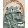 imageBlissful Diary Muslin Baby Hooded Towel Soft and Absorbent Bath Towel for Newborn Infant Toddler Unisex 32x32  Smart BearSmart Bear