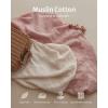 imageBlissful Diary Muslin Crib Sheets for Girl Boy Boho Neutral Soft Cotton Baby Sheet for 52x28 Standard Crib Mattress 2 PackRetro YellowampampBeigeCream  Pink