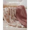 imageBlissful Diary Muslin Crib Sheets for Girl Boy Boho Neutral Soft Cotton Baby Sheet for 52x28 Standard Crib Mattress 2 PackRetro YellowampampBeigeDusty Pink  Rainbow