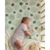imageBlissful Diary Muslin Crib Sheets for Girl Boy Boho Neutral Soft Cotton Baby Sheet for 52x28 Standard Crib Mattress 2 PackRetro YellowampampBeigeMonstera  Dark Green