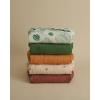 imageBlissful Diary Muslin Crib Sheets for Girl Boy Boho Neutral Soft Cotton Baby Sheet for 52x28 Standard Crib Mattress 2 PackRetro YellowampampBeigeMonstera  Dark Green