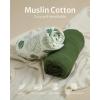 imageBlissful Diary Muslin Crib Sheets for Girl Boy Boho Neutral Soft Cotton Baby Sheet for 52x28 Standard Crib Mattress 2 PackRetro YellowampampBeigeMonstera  Dark Green