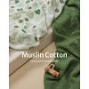 imageBlissful Diary Muslin Crib Sheets for Girl Boy Boho Neutral Soft Cotton Baby Sheet for 52x28 Standard Crib Mattress 2 PackRetro YellowampampBeigeMonstera  Dark Green