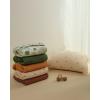imageBlissful Diary Muslin Crib Sheets for Girl Boy Boho Neutral Soft Cotton Baby Sheet for 52x28 Standard Crib Mattress 2 PackRetro YellowampampBeigeMonstera  Dark Green
