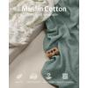 imageBlissful Diary Muslin Crib Sheets for Girl Boy Boho Neutral Soft Cotton Baby Sheet for 52x28 Standard Crib Mattress 2 PackRetro YellowampampBeigeRoman Green