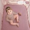 imageBlissful Diary Muslin Crib Sheets for Girl Boy Boho Neutral Soft Cotton Baby Sheet for 52x28 Standard Crib Mattress 2 PackRetro YellowampampBeigeSunshine  Blush Pink