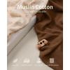 imageBlissful Diary Muslin Crib Sheets for Girl Boy Boho Neutral Soft Cotton Baby Sheet for 52x28 Standard Crib Mattress 2 PackRetro YellowampampBeigeSunshine  Brown