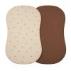 imageBlissful Diary Muslin Crib Sheets for Girl Boy Boho Neutral Soft Cotton Baby Sheet for 52x28 Standard Crib Mattress 2 PackRetro YellowampampBeigeSunshine  Brown
