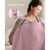 imageBlissful Diary Muslin Nursing Cover for Breastfeeding Breathable Breastfeeding Cover up with Arch Neckline for Women Nursing ApronBlush PinkBlush Pink