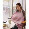 imageBlissful Diary Muslin Nursing Cover for Breastfeeding Breathable Breastfeeding Cover up with Arch Neckline for Women Nursing ApronBlush PinkBlush Pink