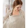 imageBlissful Diary Muslin Nursing Cover for Breastfeeding Breathable Breastfeeding Cover up with Arch Neckline for Women Nursing ApronBlush PinkCream