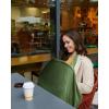 imageBlissful Diary Muslin Nursing Cover for Breastfeeding Breathable Breastfeeding Cover up with Arch Neckline for Women Nursing ApronBlush PinkDark Green