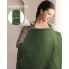 imageBlissful Diary Muslin Nursing Cover for Breastfeeding Breathable Breastfeeding Cover up with Arch Neckline for Women Nursing ApronBlush PinkDark Green