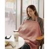 imageBlissful Diary Muslin Nursing Cover for Breastfeeding Breathable Breastfeeding Cover up with Arch Neckline for Women Nursing ApronBlush PinkDusty Pink