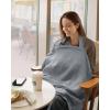 imageBlissful Diary Muslin Nursing Cover for Breastfeeding Breathable Breastfeeding Cover up with Arch Neckline for Women Nursing ApronBlush PinkLight Grey
