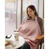 imageBlissful Diary Muslin Nursing Cover for Breastfeeding Breathable Breastfeeding Cover up with Arch Neckline for Women Nursing ApronBlush PinkPink