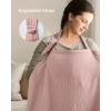 imageBlissful Diary Muslin Nursing Cover for Breastfeeding Breathable Breastfeeding Cover up with Arch Neckline for Women Nursing ApronBlush PinkPink