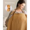 imageBlissful Diary Muslin Nursing Cover for Breastfeeding Breathable Breastfeeding Cover up with Arch Neckline for Women Nursing ApronBlush PinkRetro Yellow