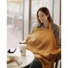 imageBlissful Diary Muslin Nursing Cover for Breastfeeding Breathable Breastfeeding Cover up with Arch Neckline for Women Nursing ApronBlush PinkRetro Yellow