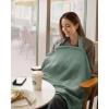imageBlissful Diary Muslin Nursing Cover for Breastfeeding Breathable Breastfeeding Cover up with Arch Neckline for Women Nursing ApronBlush PinkRoman Green