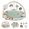 imageBlissful Diary Baby Play Gym ampamp Activity Mat 5 Developmental Zones Wooden Tummy Time Mat with 6 Detachable Sensory Toys for Motor Skills ampamp Sensory Development Baby Essentials Shower GiftGreen