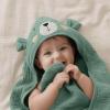 imageBlissful Diary Muslin Baby Hooded Towel Soft and Absorbent Bath Towel for Newborn Infant Toddler Unisex 32x32  Smart BearSmart Bear