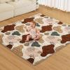imageBlissful Diary Baby Play Mats for Floor 50x50 Crawling Mat for Playpen Thicken Soft Padding Foam Playmats for Babies and Toddlers Infants Foldable and Machine Washable Boho DesignBoho