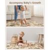 imageBlissful Diary Baby Play Mats for Floor 50x50 Crawling Mat for Playpen Thicken Soft Padding Foam Playmats for Babies and Toddlers Infants Foldable and Machine Washable Boho DesignEarth Tones