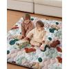 imageBlissful Diary Baby Play Mats for Floor 50x50 Crawling Mat for Playpen Thicken Soft Padding Foam Playmats for Babies and Toddlers Infants Foldable and Machine Washable Boho DesignModern Abstract