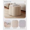 imageBlissful Diary Flower Pouf Ottoman Comfy Floral Ottoman for Living Room Bedroom Kids Room Charm Floor Pouf for Home Decor Full Foam Filling Foot Rest for Couch Dark GreyOff White