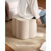 imageBlissful Diary Flower Pouf Ottoman Comfy Floral Ottoman for Living Room Bedroom Kids Room Charm Floor Pouf for Home Decor Full Foam Filling Foot Rest for Couch Dark GreyOff White