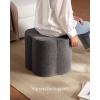 imageBlissful Diary Flower Pouf Ottoman Comfy Floral Ottoman for Living Room Bedroom Kids Room Charm Floor Pouf for Home Decor Full Foam Filling Foot Rest for Couch Dark GreyDark Gray