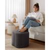 imageBlissful Diary Flower Pouf Ottoman Comfy Floral Ottoman for Living Room Bedroom Kids Room Charm Floor Pouf for Home Decor Full Foam Filling Foot Rest for Couch Dark GreyDark Gray