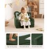 imageBlissful Diary Kids Couch 2in1 Soft Toddler Couch Fold Out Toddler Chair Comfy Convertible Sofa to Lounger with Cute Dinosaur Designs Pale KhakiDark Green