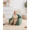 imageBlissful Diary Kids Couch 2in1 Soft Toddler Couch Fold Out Toddler Chair Comfy Convertible Sofa to Lounger with Cute Dinosaur Designs Pale KhakiGreen