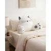 imageBlissful Diary Kitty Reading Pillow for KidsTeensAdults Back Pillow for Sitting Up in Bed with Shredded Memory Foam Bed Rest Pillow with Arms Back Support Pillow with Washable Cover Off WhitePure White