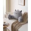 imageBlissful Diary Kitty Reading Pillow for KidsTeensAdults Back Pillow for Sitting Up in Bed with Shredded Memory Foam Bed Rest Pillow with Arms Back Support Pillow with Washable Cover Off WhiteLight Grey