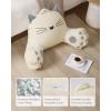 imageBlissful Diary Kitty Reading Pillow for KidsTeensAdults Back Pillow for Sitting Up in Bed with Shredded Memory Foam Bed Rest Pillow with Arms Back Support Pillow with Washable Cover Off WhiteOff White