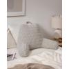 imageBlissful Diary Reading Pillow Stylish Bed Pillow with Shredded Memory Foam for Adult Children Backrest Back Pillow for Bed ampamp Couch Sitting Up with Arms ampamp Pockets ampamp Washable Cover Off WhiteLight Gray