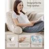 imageBlissful Diary Reading Pillow Stylish Bed Pillow with Shredded Memory Foam for Adult Children Backrest Back Pillow for Bed ampamp Couch Sitting Up with Arms ampamp Pockets ampamp Washable Cover Off WhiteOff White