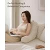 imageBlissful Diary Reading Pillow Stylish Bed Pillow with Shredded Memory Foam for Adult Children Backrest Back Pillow for Bed ampamp Couch Sitting Up with Arms ampamp Pockets ampamp Washable Cover Off WhiteOff White