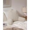 imageBlissful Diary Reading Pillow Stylish Bed Pillow with Shredded Memory Foam for Adult Children Backrest Back Pillow for Bed ampamp Couch Sitting Up with Arms ampamp Pockets ampamp Washable Cover Off WhiteOff White